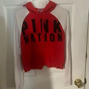 PINK nation cropped hoodie